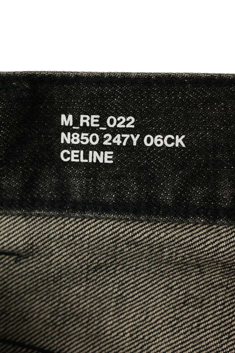 CELINE Wesley Jeans Black Destroyed Denim Size 27