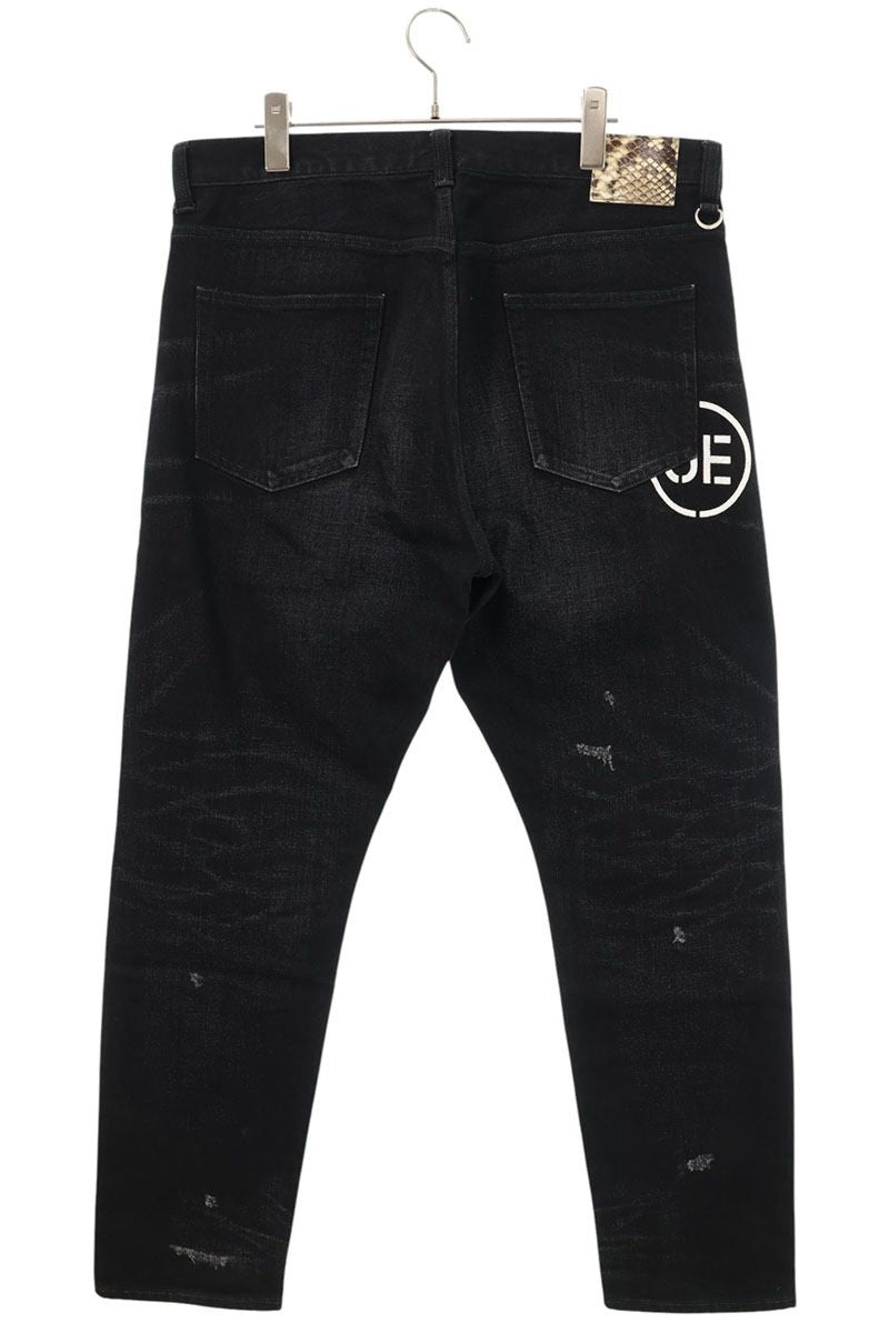 uniform experiment Distressed Repaired Denim Black Size 34
