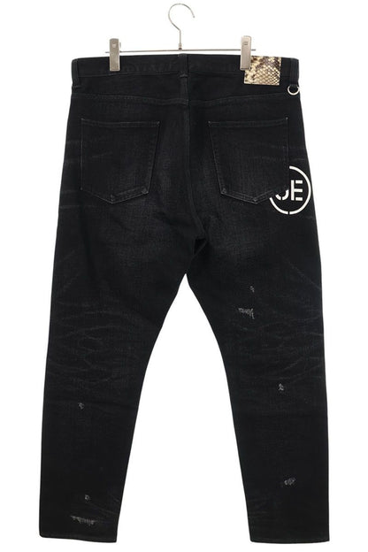 uniform experiment Distressed Repaired Denim Black Size 34