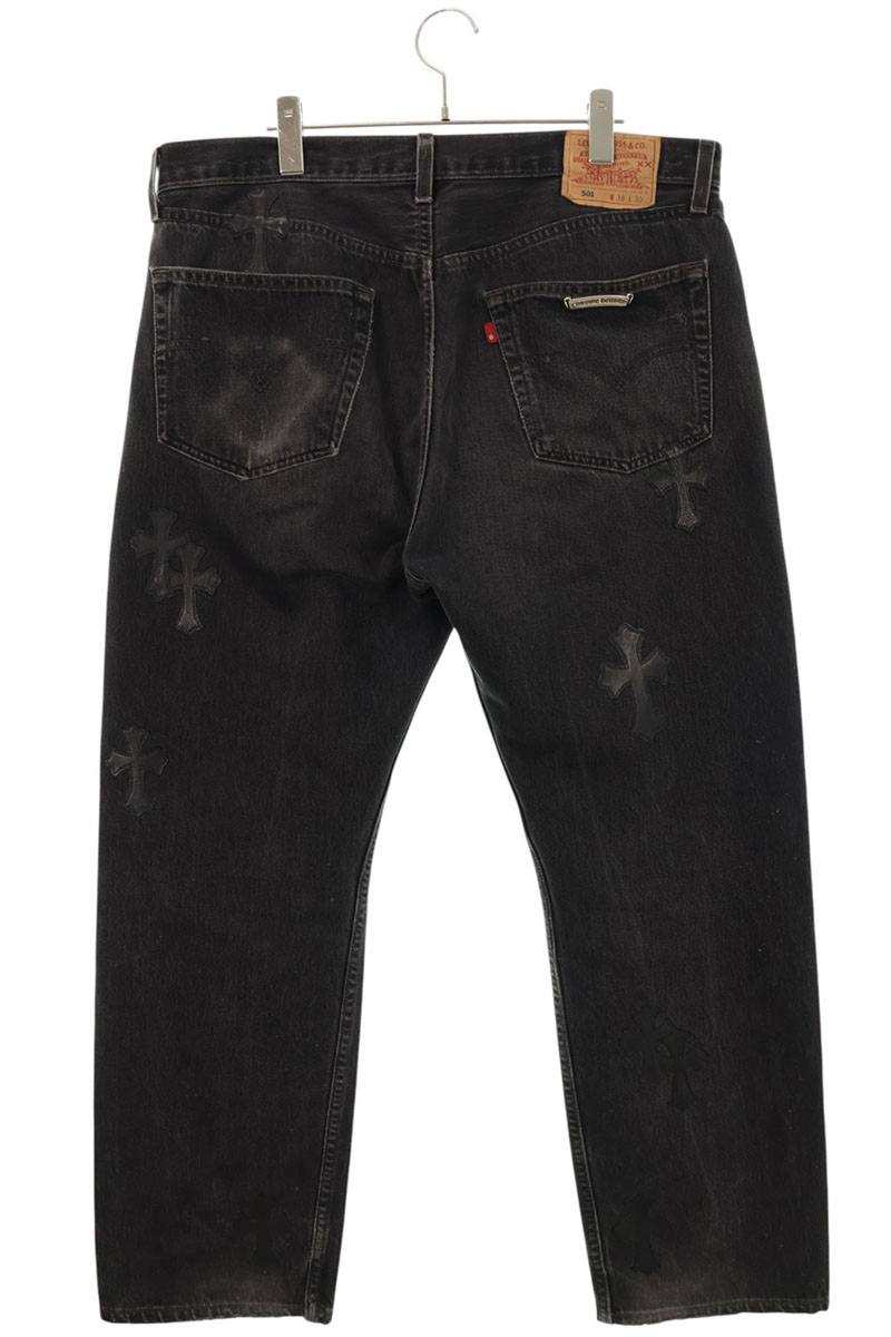 Chrome Hearts U VNTG JEAN BLK RED TAB Button Jeans Size 34