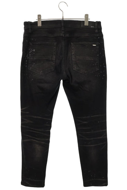 AMIRI Paint Distressed Patched Denim Black Size 34