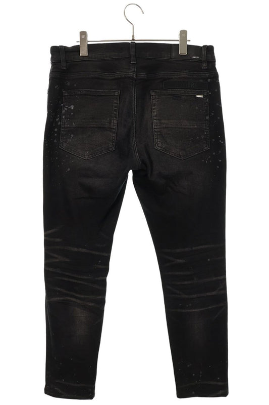 AMIRI Paint Distressed Patched Denim Black Size 34