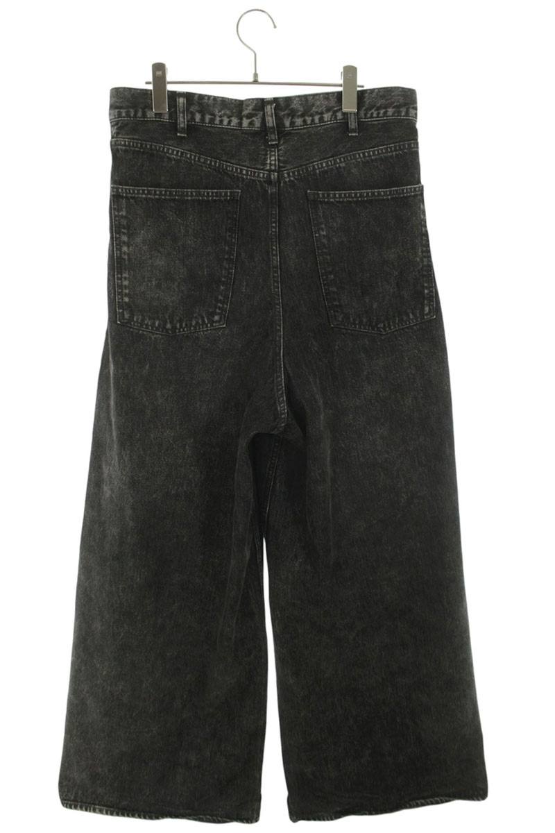 CELINE Low Rise Elephant Denim Pants Black Size 30