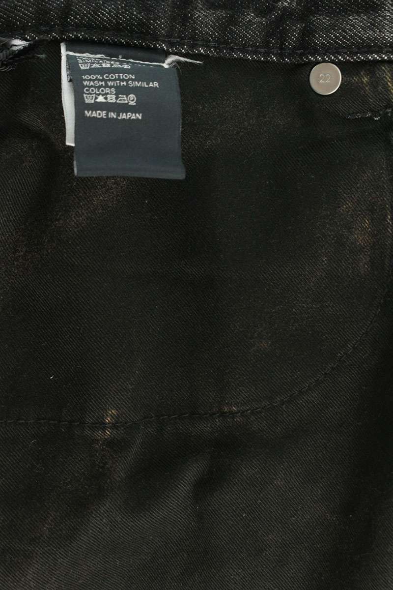 CELINE Low Rise Elephant Denim Pants Black Size 30