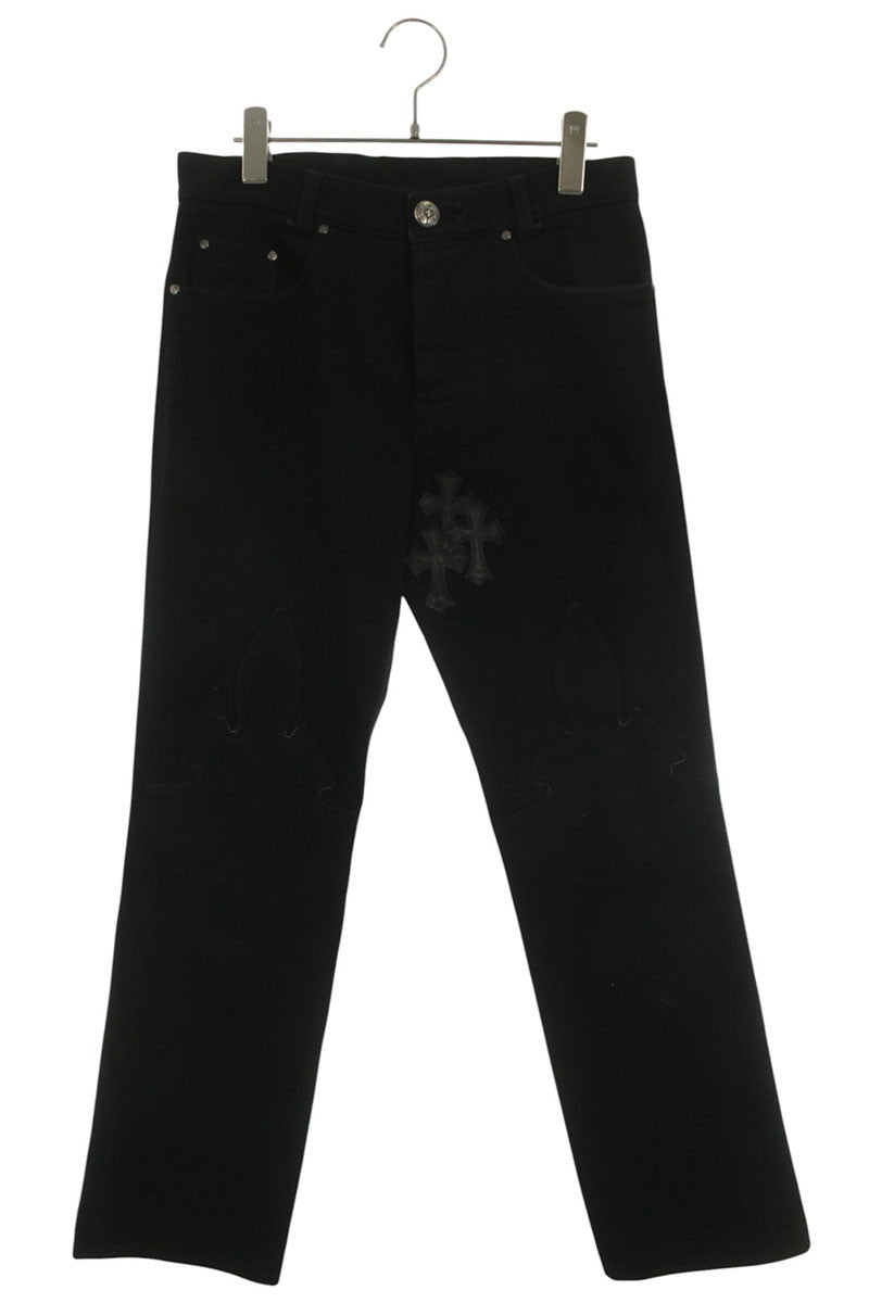 Chrome Hearts DNM PANTS BLK Cross Patch Flare Pants Size 29R