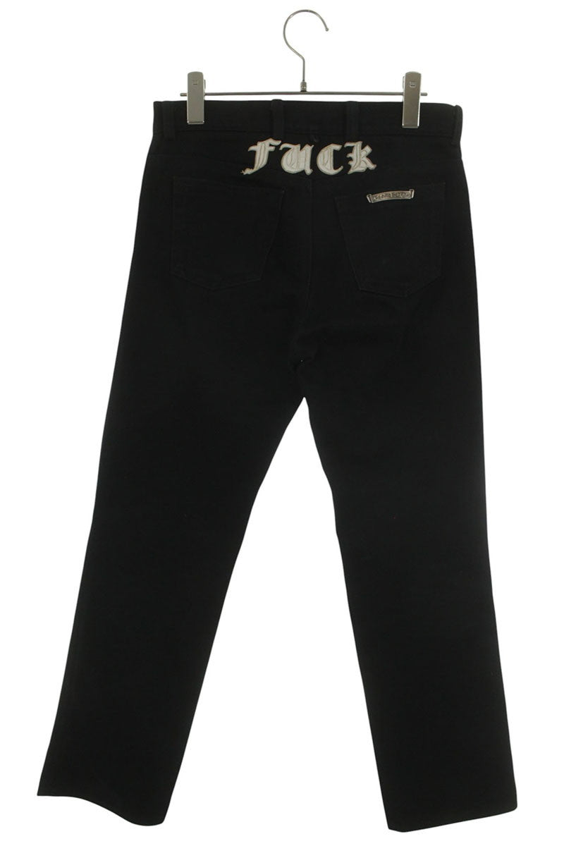 Chrome Hearts DNM PANTS BLK Cross Patch Flare Pants Size 29R