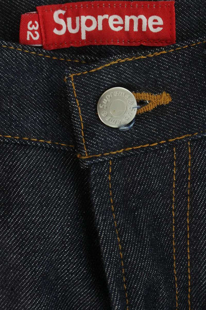 SUPREME 23AW Rigid Baggy Selvedge Jean Indigo Size 32