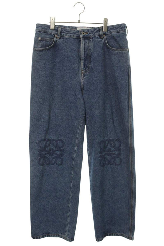 LOEWE Anagram Embroidery Baggy Denim Pants Indigo Size 38