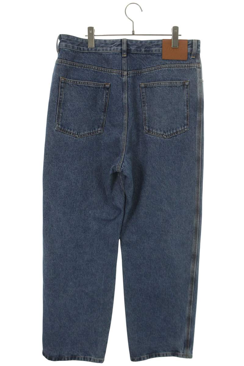 LOEWE Anagram Embroidery Baggy Denim Pants Indigo Size 38