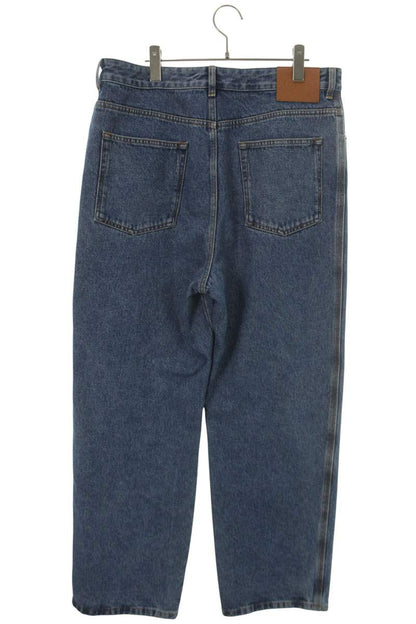 LOEWE Anagram Embroidery Baggy Denim Pants Indigo Size 38
