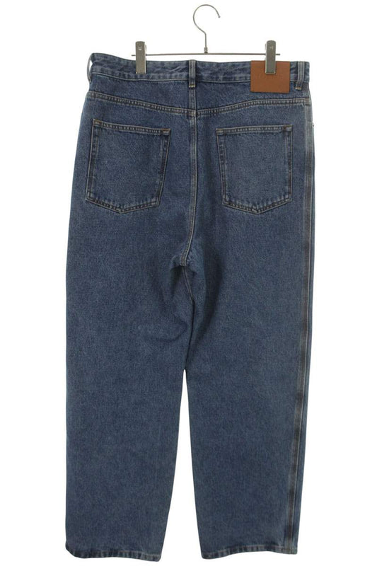 LOEWE Anagram Embroidery Baggy Denim Pants Indigo Size 38