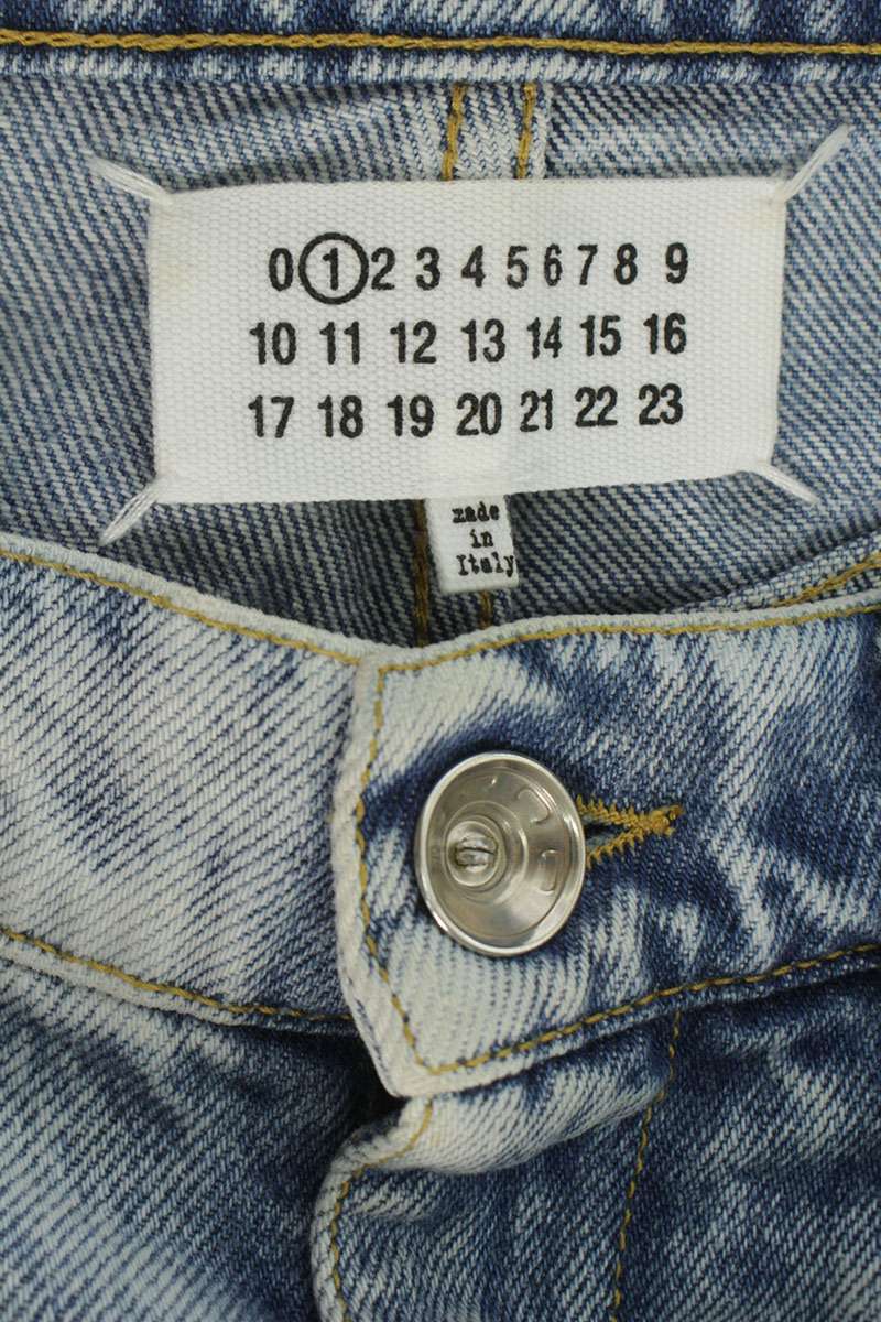 Maison Margiela Indigo Slash Detail Denim Pants Size 36