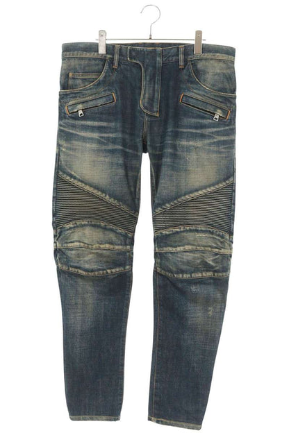 BALMAIN Bellows Biker Jeans Indigo Size 33