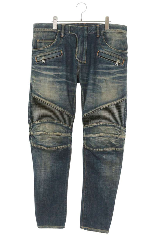 BALMAIN Bellows Biker Jeans Indigo Size 33