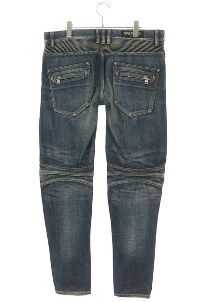 BALMAIN Bellows Biker Jeans Indigo Size 33