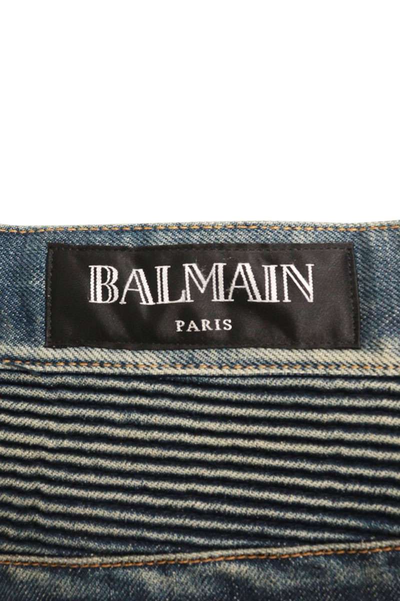 BALMAIN Bellows Biker Jeans Indigo Size 33