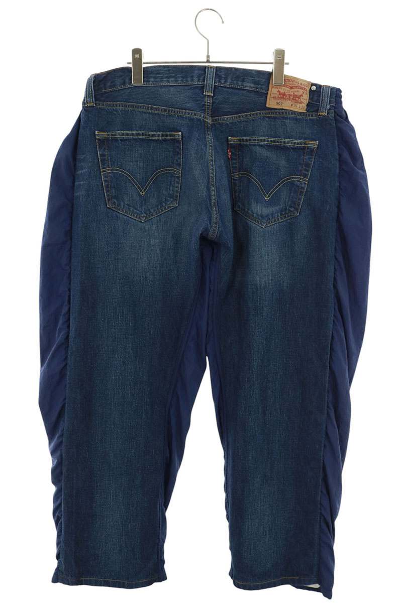 BLESS Nylon Jersey Docking Oversized Denim Indigo Size 34
