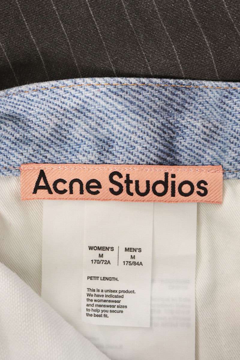 ACNE STUDIOS Trompe L'oeil Print Denim Pants Multi Size 32