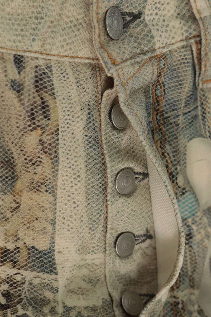 ACNE STUDIOS Transfer Print Baggy Denim Indigo Size 30