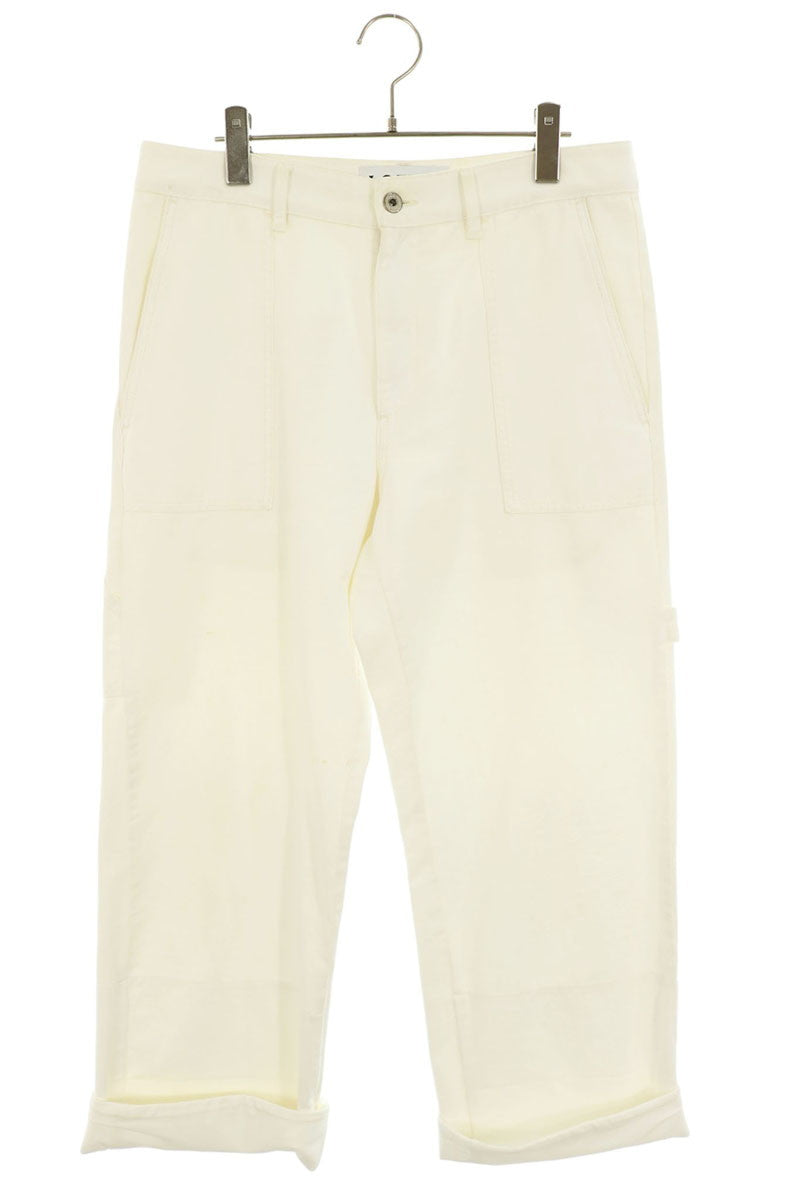 LOEWE Anagram Embroidered Carpenter Jeans White Size 44