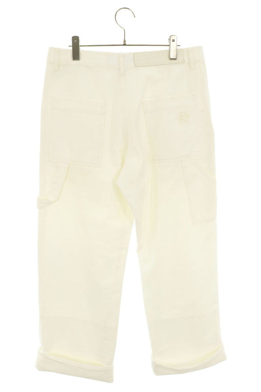 LOEWE Anagram Embroidered Carpenter Jeans White Size 44