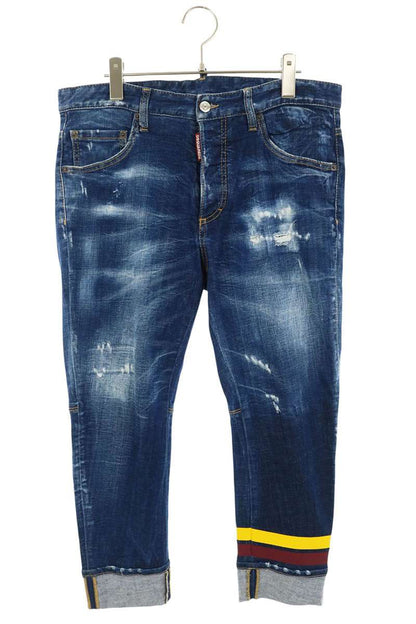 DSQUARED2 Skater Jean Distressed Line Print Indigo Size 33