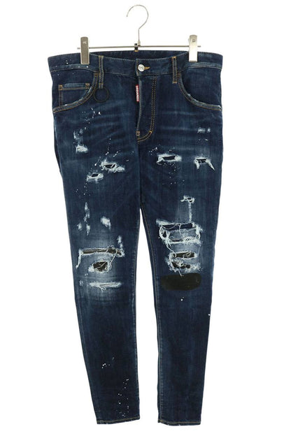 DSQUARED S74LB0923 SUPER TWINKY JEAN Distressed Size 33