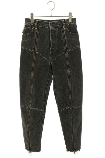 VETEMENTS Black Reconstructed Zip Denim Pants Size S