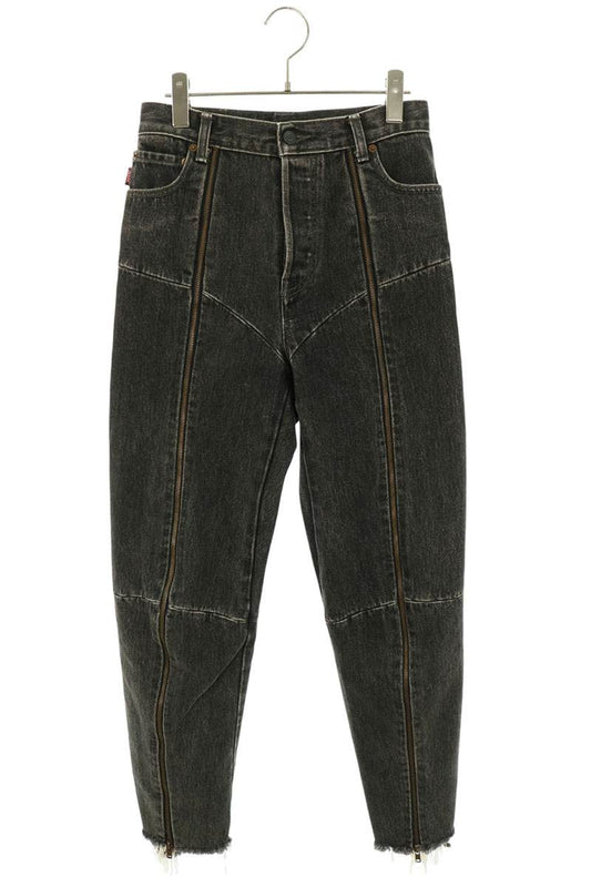 VETEMENTS Black Reconstructed Zip Denim Pants Size S