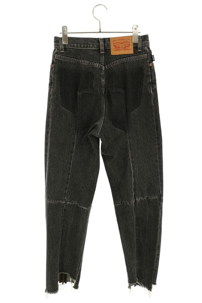 VETEMENTS Black Reconstructed Zip Denim Pants Size S