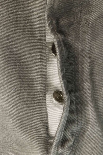N°21 Leather Patch Washed Denim Pants Gray Size 33