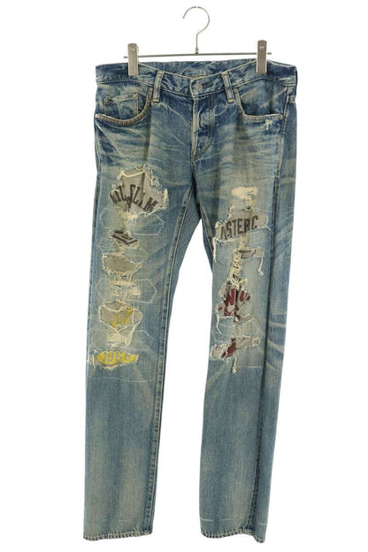 HYSTERIC GLAMOUR Blue/Gray Studded CPR Denim Pants Size 32