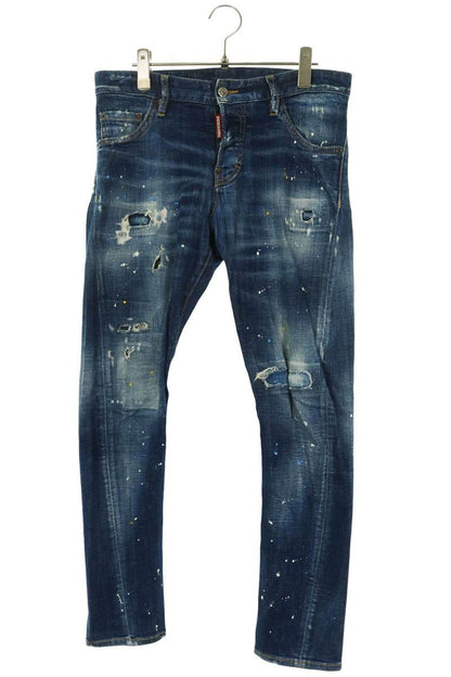 DSQUARED SEXY TWIST JEAN Distressed Paint Splatter Size 31