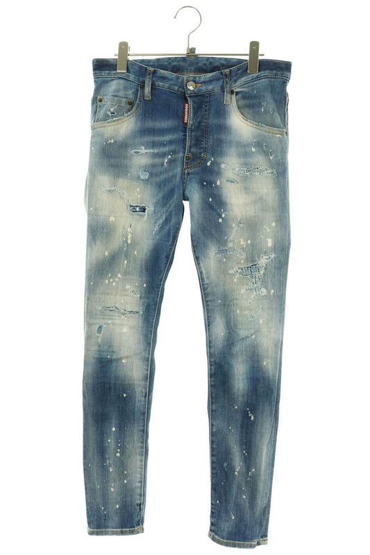 DSQUARED SuperTwinkyJeans Distressed Denim Blue Size 31