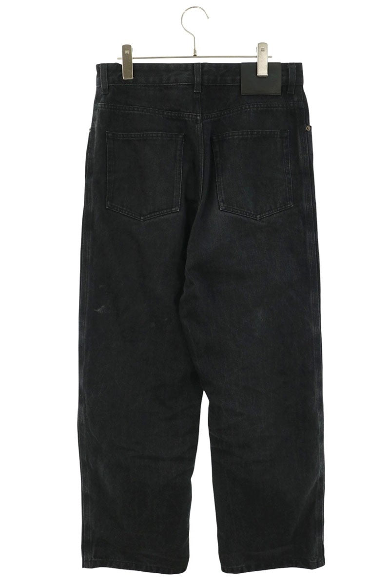 LOEWE Anagram Embroidery Baggy Denim Pants Black Size 33