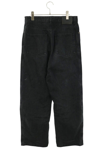 LOEWE Anagram Embroidery Baggy Denim Pants Black Size 33
