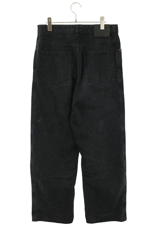 LOEWE Anagram Embroidery Baggy Denim Pants Black Size 33