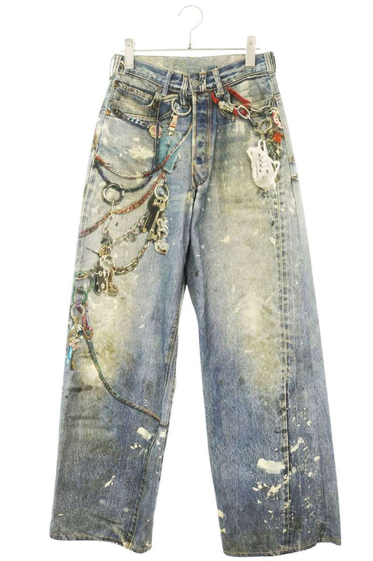 ACNE STUDIOS 1981M Trompe L'oeil Keychain Print Size 31