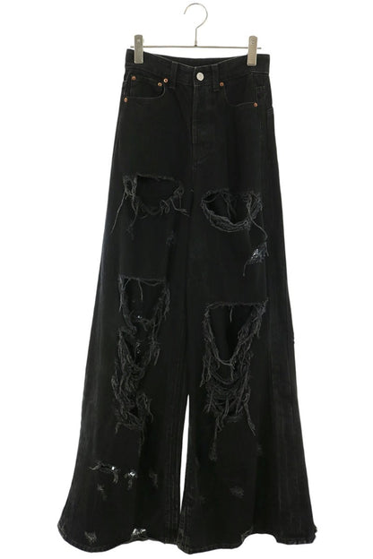VETEMENTS Detroit Baggy Denim Pants Black Size 24