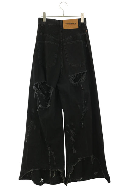 VETEMENTS Detroit Baggy Denim Pants Black Size 24