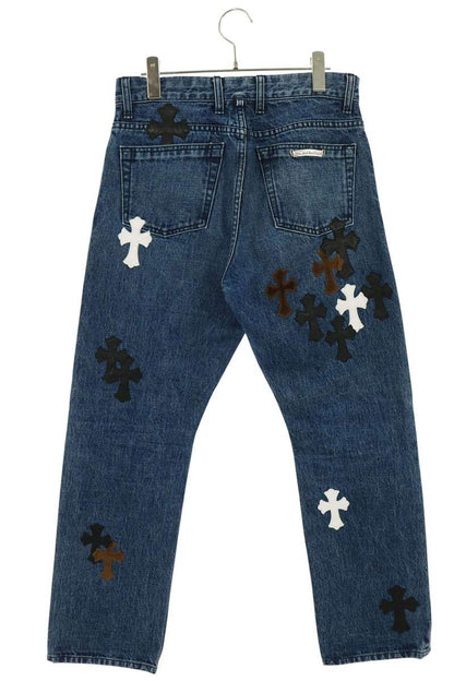 Chrome Hearts JEAN SL FLEURKNEE Cross Patch Jeans Size 31