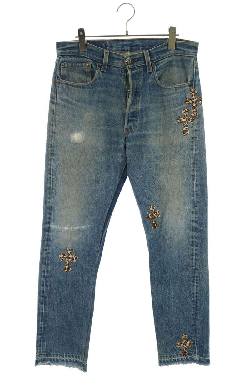 Chrome Hearts U VNTG JEAN BL RED TAB Patch Jeans Size 30