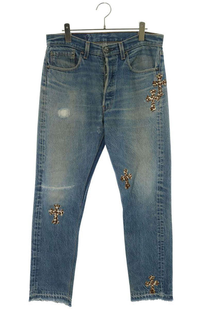 Chrome Hearts U VNTG JEAN BL RED TAB Patch Jeans Size 30