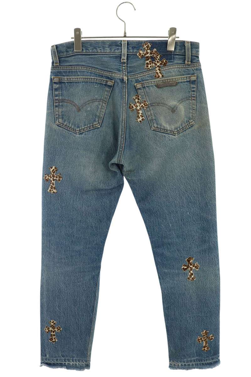 Chrome Hearts U VNTG JEAN BL RED TAB Patch Jeans Size 30