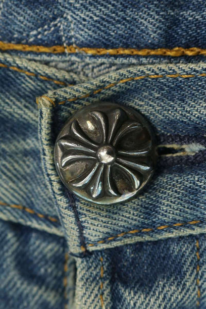 Chrome Hearts U VNTG JEAN BL RED TAB Patch Jeans Size 30