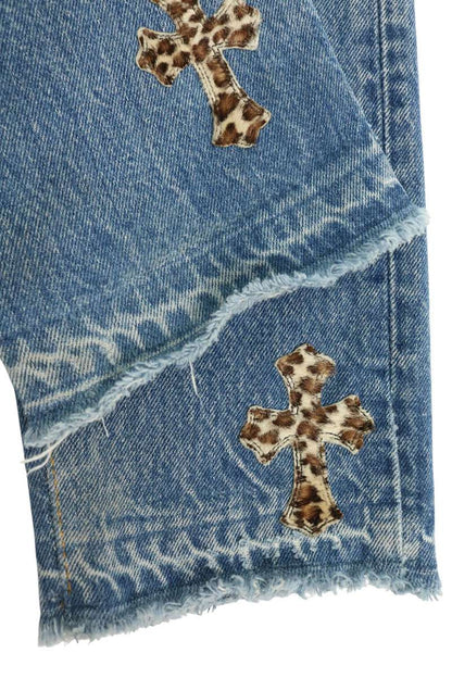 Chrome Hearts U VNTG JEAN BL RED TAB Patch Jeans Size 30
