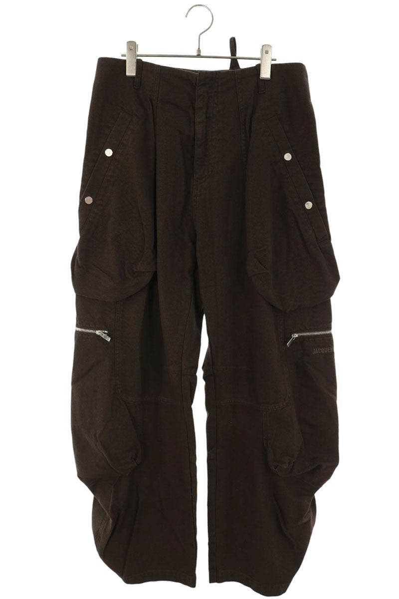 JACQUEMUS Croissant Cargo Jeans Brown Size 48