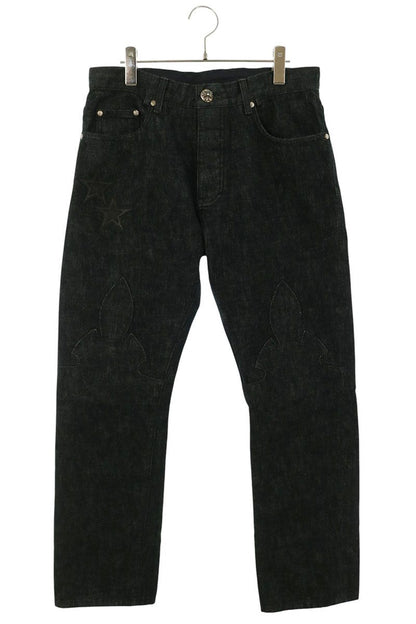Chrome Hearts Indigo Flare Knee Star Denim Jeans Size 32