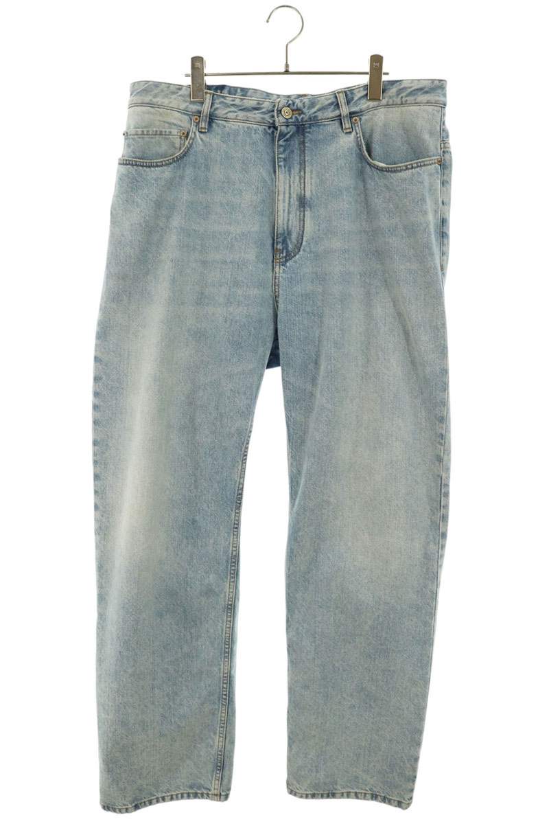 BALENCIAGA Light Blue Damaged Medium Fit Jeans Size 33