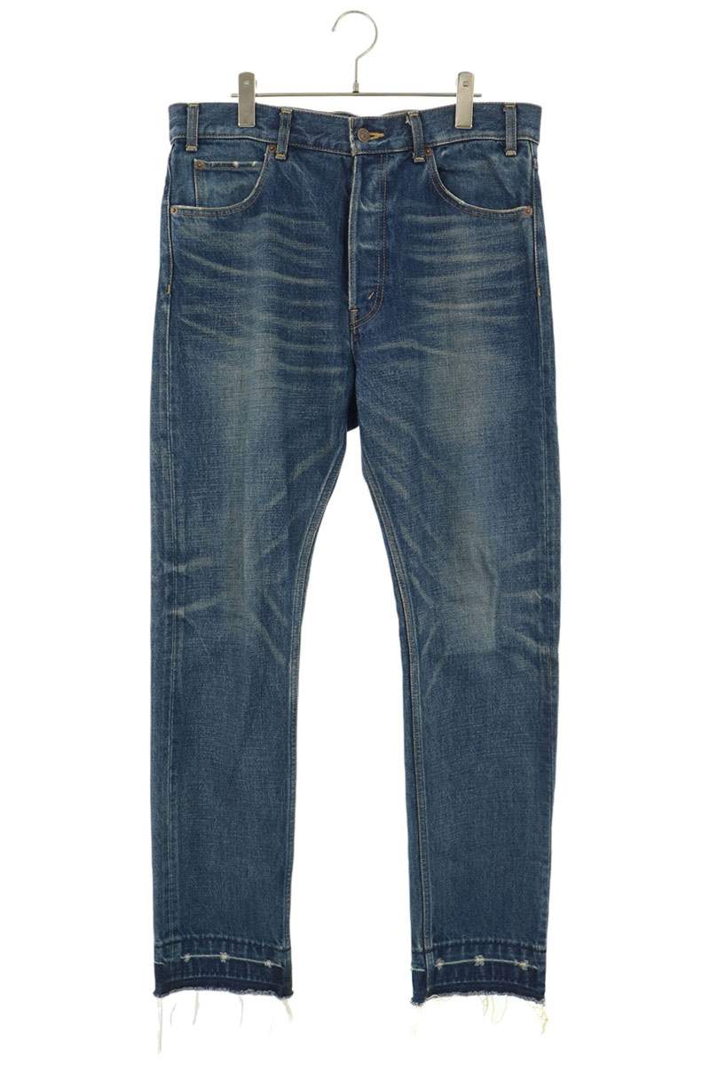 CELINE Cut-Off Denim Pants Blue Size 32